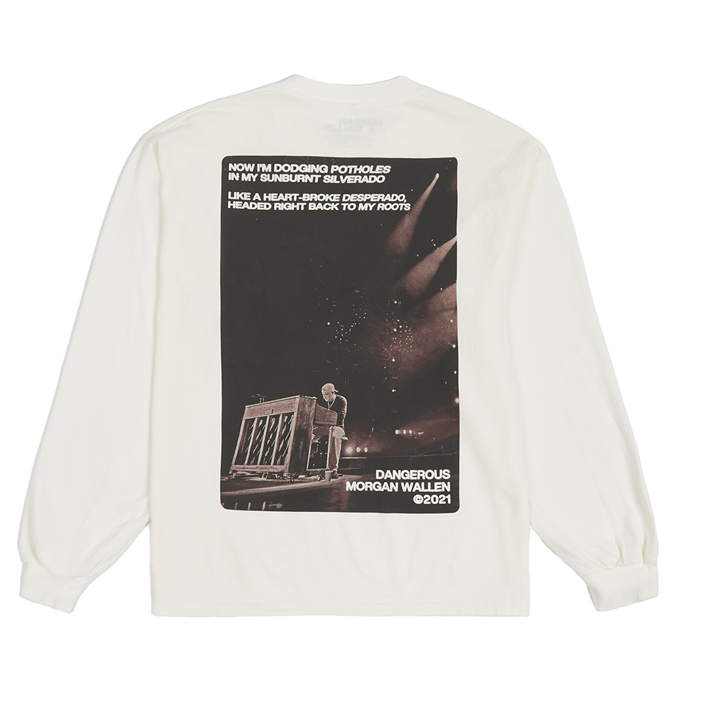 Sand In My Boots Ivory Long Sleeve T-Shirt Back