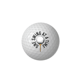 One Swing At A Time Golf Ball w/ Signature Tee Ball