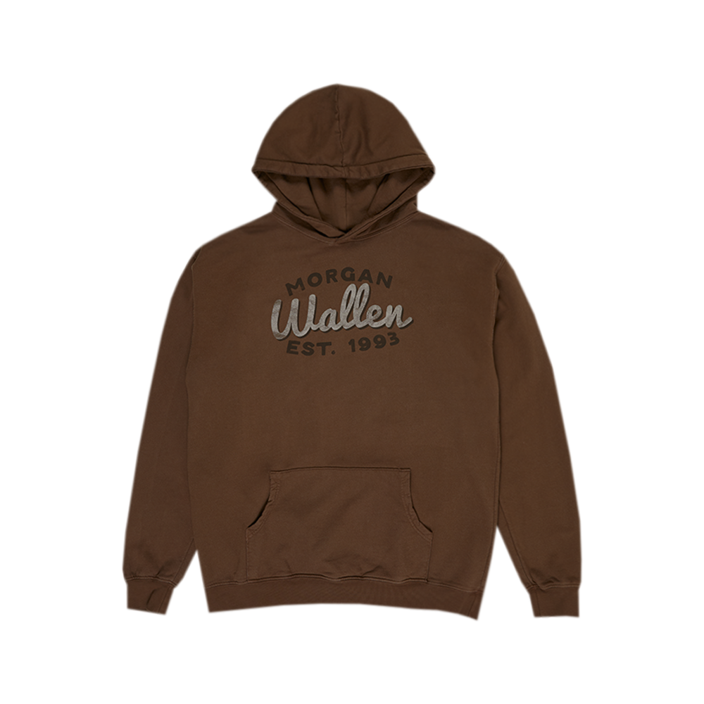 One Thing At A Time Brown Hoodie Front