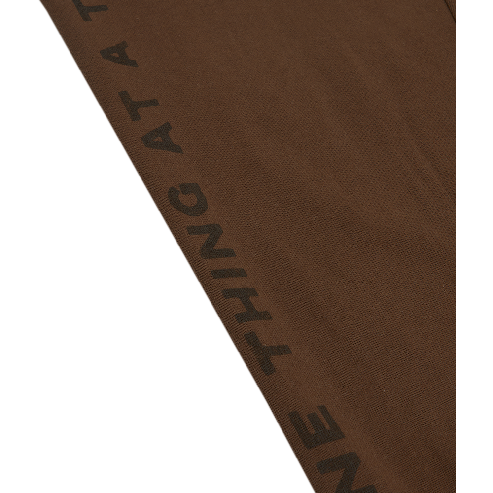 One Thing At A Time Brown Sweatpants Detail