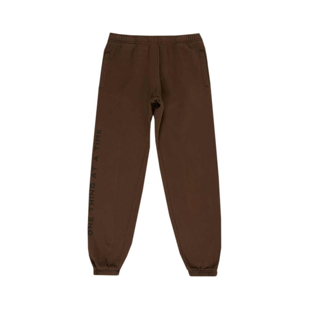 One Thing At A Time Brown Sweatpants