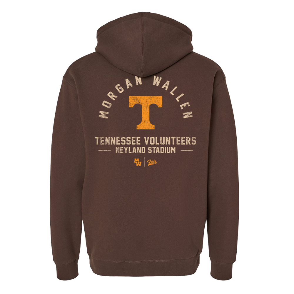 MW x Vols Brown Hoodie back
