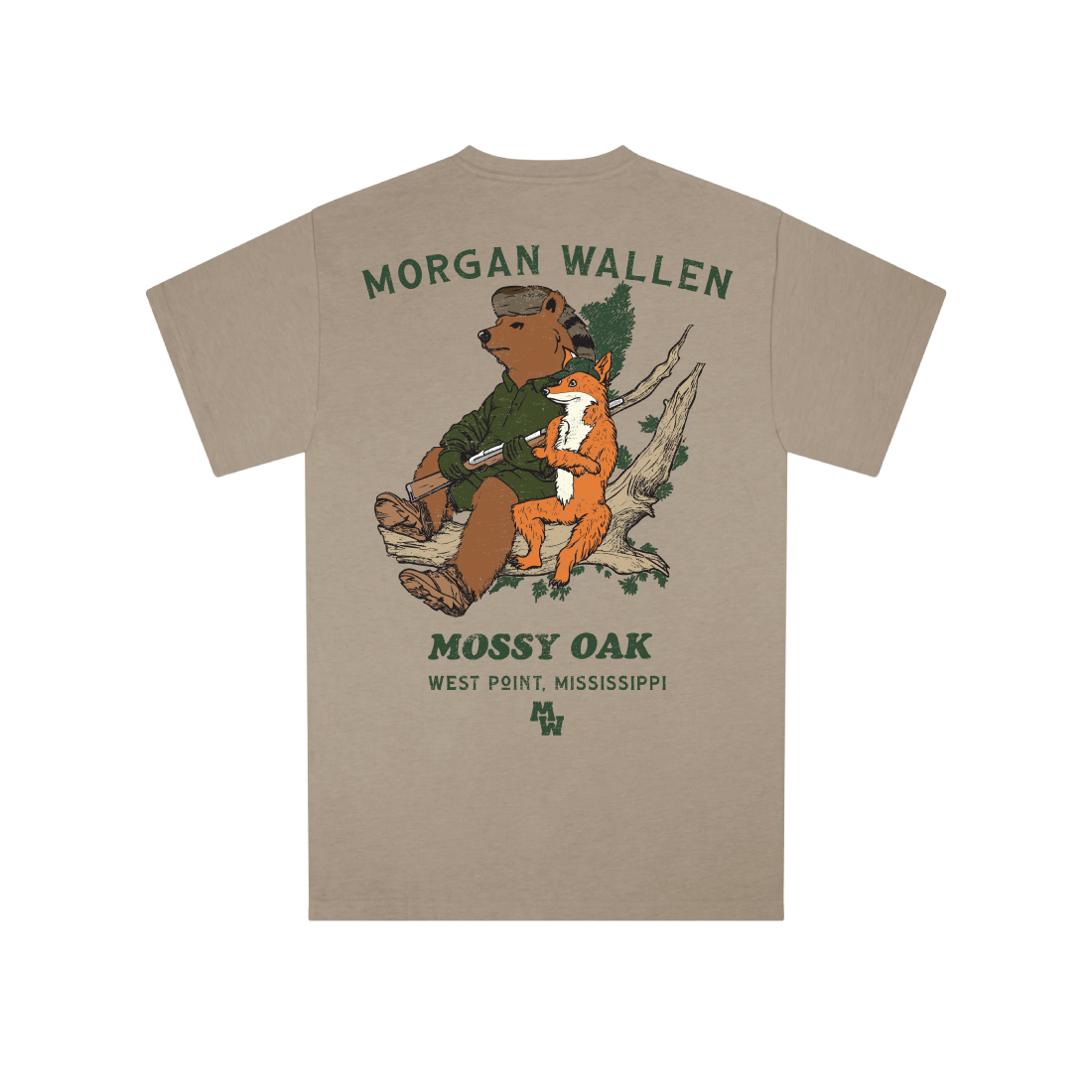 Morgan Wallen x Mossy Oak Fox T-shirt Back