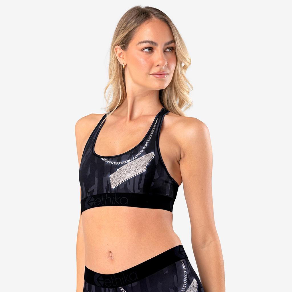 Lindex Sofie poly medium support sports bra in black - BLACK - ShopStyle
