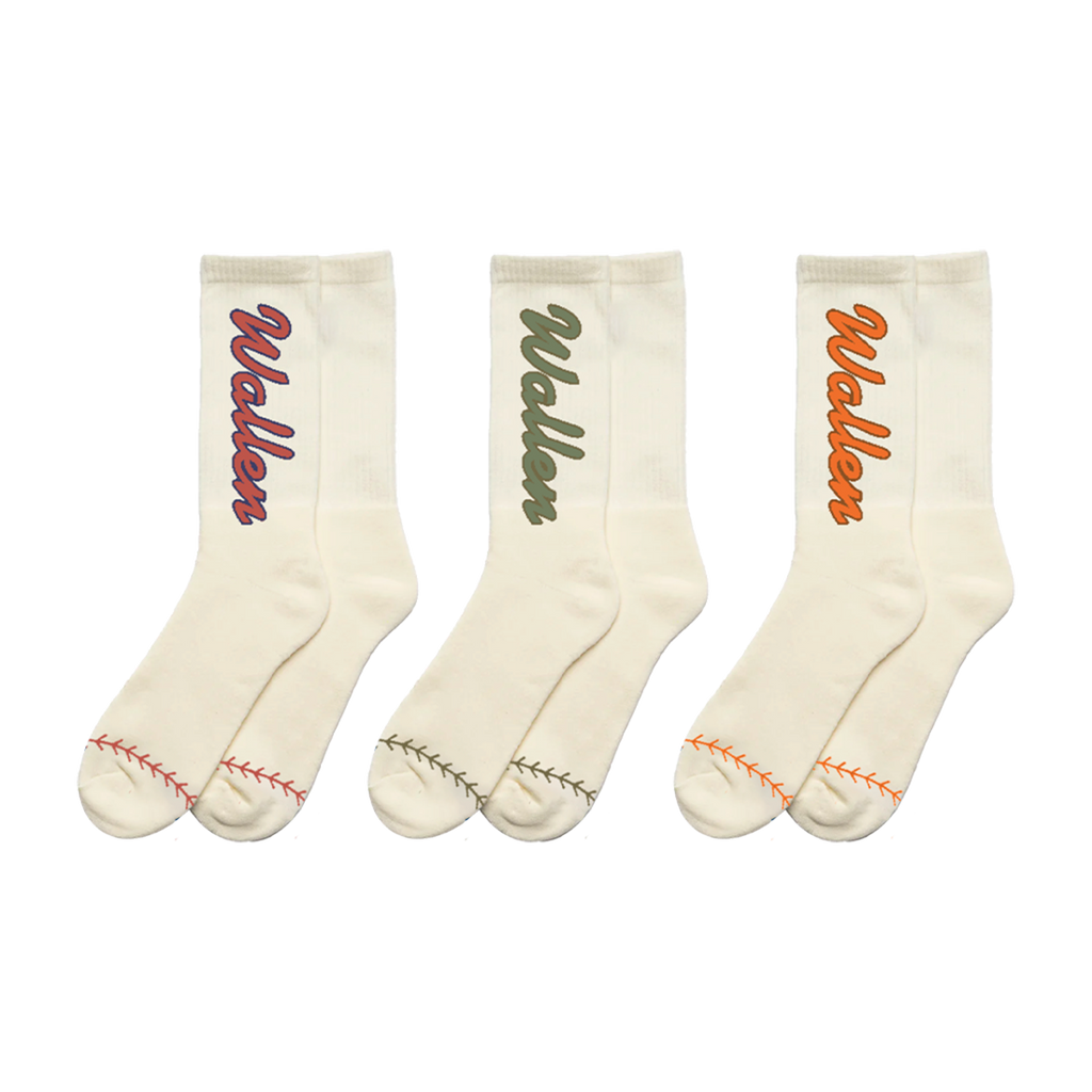 Wallen Baseball Socks (Set of 3)