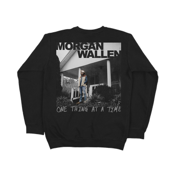 One Thing At A Time Album Cover Black Crewneck Back