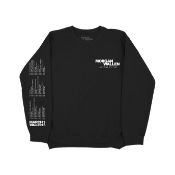 One Thing At A Time Album Cover Black Crewneck