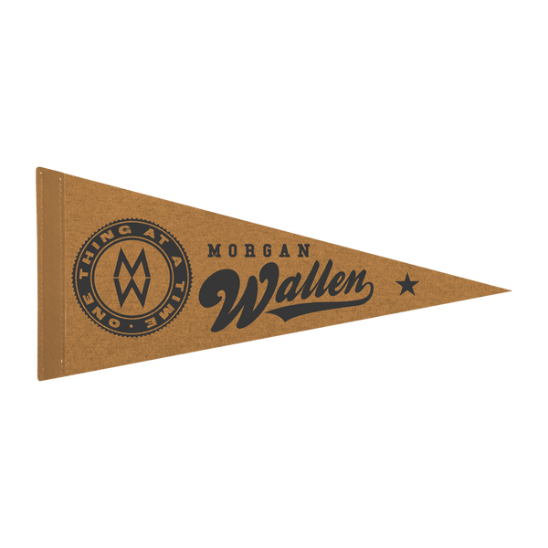 One Thing At A Time Brown Pennant Flag Wallen Official Store