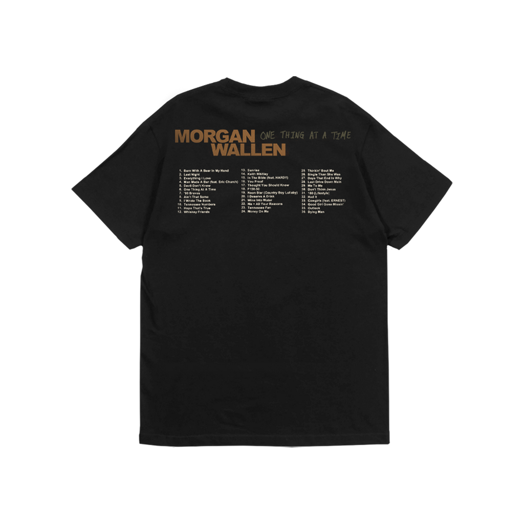 Guitar Tracklist Black T-Shirt – Morgan Wallen Official Store
