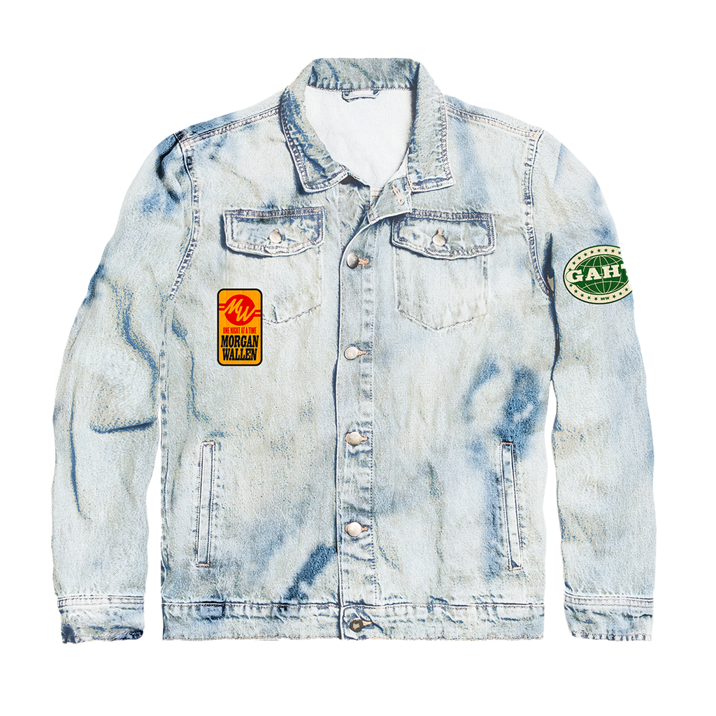 One Night At A Time Bleached Denim Jacket