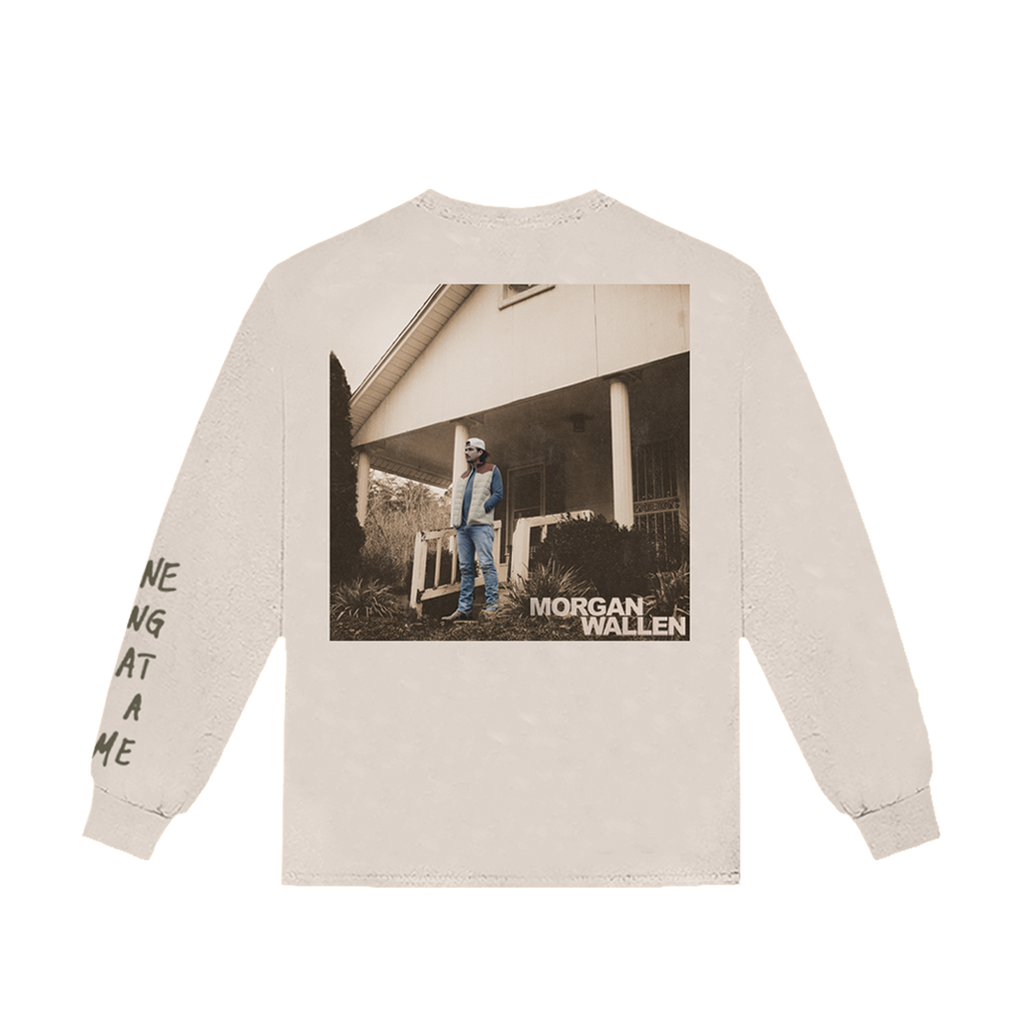 One Thing At A Time Album Cover Off-White Long Sleeve T-Shirt